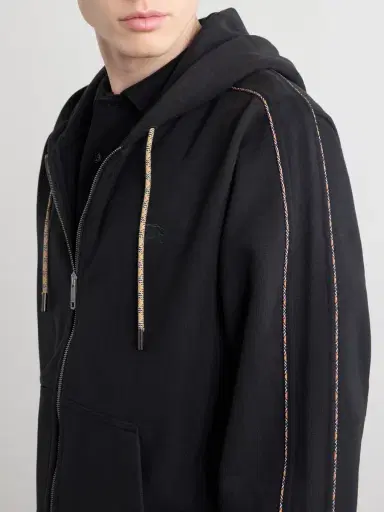 Burberry Logo-Embroidered Cotton-Jersey Zip-Up Hoodie - Men | Thumbnail 5