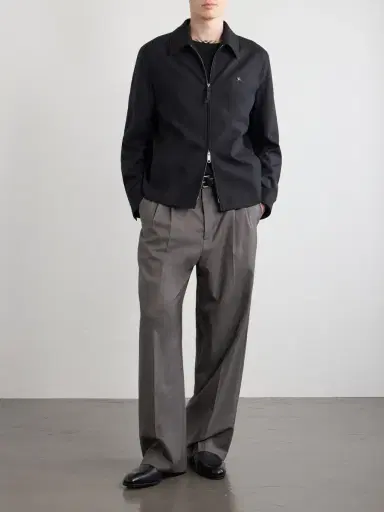 Burberry Logo-Embroidered Wool Zip-Up Blouson Jacket - Men | Thumbnail 2