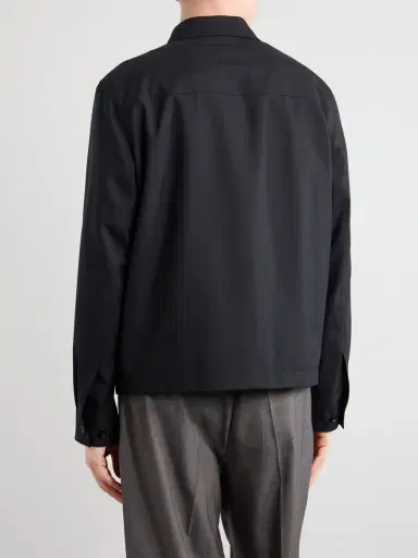 Burberry Logo-Embroidered Wool Zip-Up Blouson Jacket - Men | Thumbnail 4