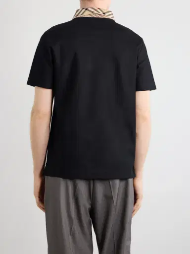 Burberry Checked Cotton-Piqué Polo Shirt - Men | Thumbnail 4 Burberry Checked Cotton-Piqué Polo Shirt - Men | Thumbnail 4