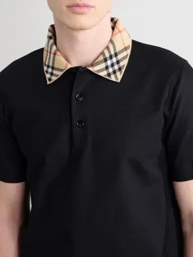 Burberry Checked Cotton-Piqué Polo Shirt - Men | Thumbnail 5 Burberry Checked Cotton-Piqué Polo Shirt - Men | Thumbnail 5