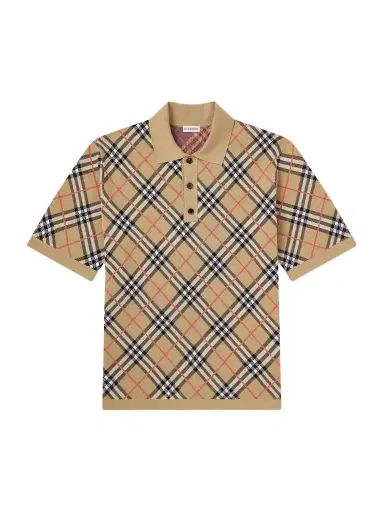 Burberry Checked Cotton-Blend Polo Shirt - Men | Thumbnail 1