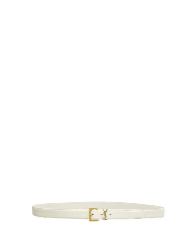 Saint Laurent Box Laque YSL Leather Belt