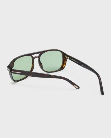 Tom Ford Havana Logo Acetate Aviator Sunglasses | Thumbnail 2 Tom Ford Havana Logo Acetate Aviator Sunglasses | Thumbnail 2