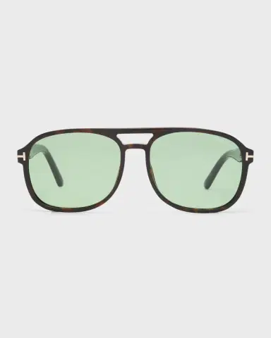 Tom Ford Havana Logo Acetate Aviator Sunglasses | Thumbnail 3 Tom Ford Havana Logo Acetate Aviator Sunglasses | Thumbnail 3