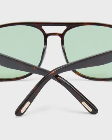 Tom Ford Havana Logo Acetate Aviator Sunglasses | Thumbnail 4 Tom Ford Havana Logo Acetate Aviator Sunglasses | Thumbnail 4