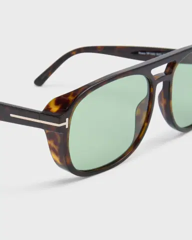 Tom Ford Havana Logo Acetate Aviator Sunglasses | Thumbnail 5 Tom Ford Havana Logo Acetate Aviator Sunglasses | Thumbnail 5