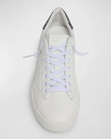 Golden Goose Purestar Leather Glitter Low-Top Sneakers | Thumbnail 5