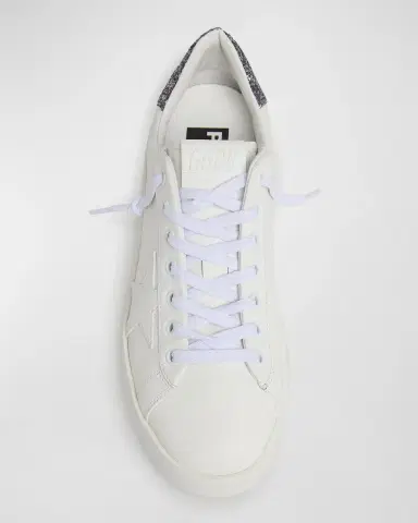 Golden Goose Purestar Leather Glitter Low-Top Sneakers | Thumbnail 6