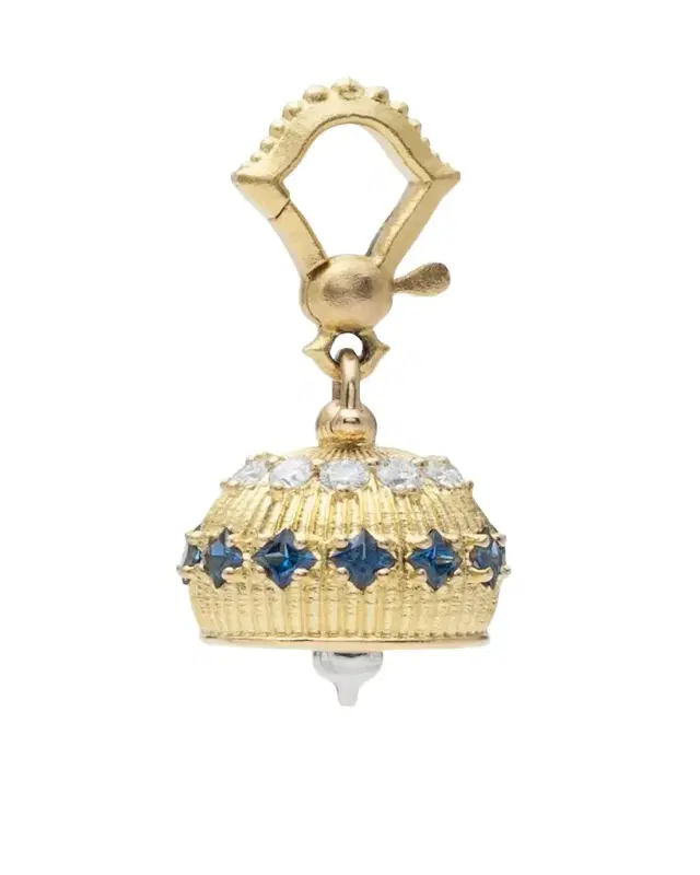 Paul Morelli 18k Sapphire and Diamond #2 Meditation Bell Pendant