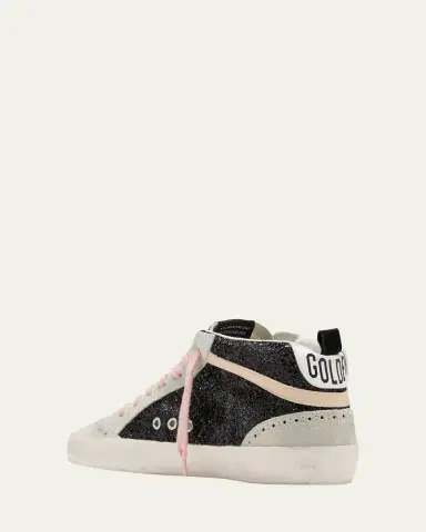 Golden Goose Mid Star Glitter Leopard Wing-Tip Sneakers | Thumbnail 2 Golden Goose Mid Star Glitter Leopard Wing-Tip Sneakers | Thumbnail 2
