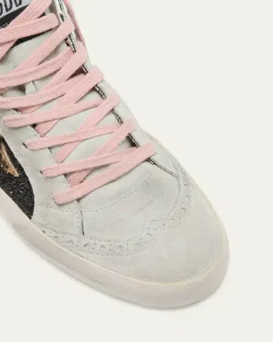 Golden Goose Mid Star Glitter Leopard Wing-Tip Sneakers | Thumbnail 3 Golden Goose Mid Star Glitter Leopard Wing-Tip Sneakers | Thumbnail 3