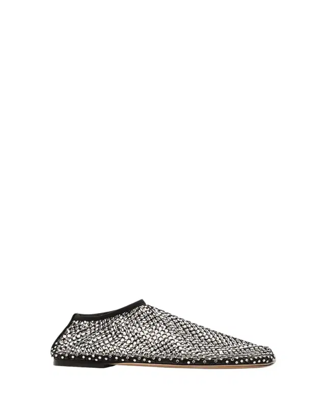 Christopher Esber Minette Crystal Net Ballerina Flats