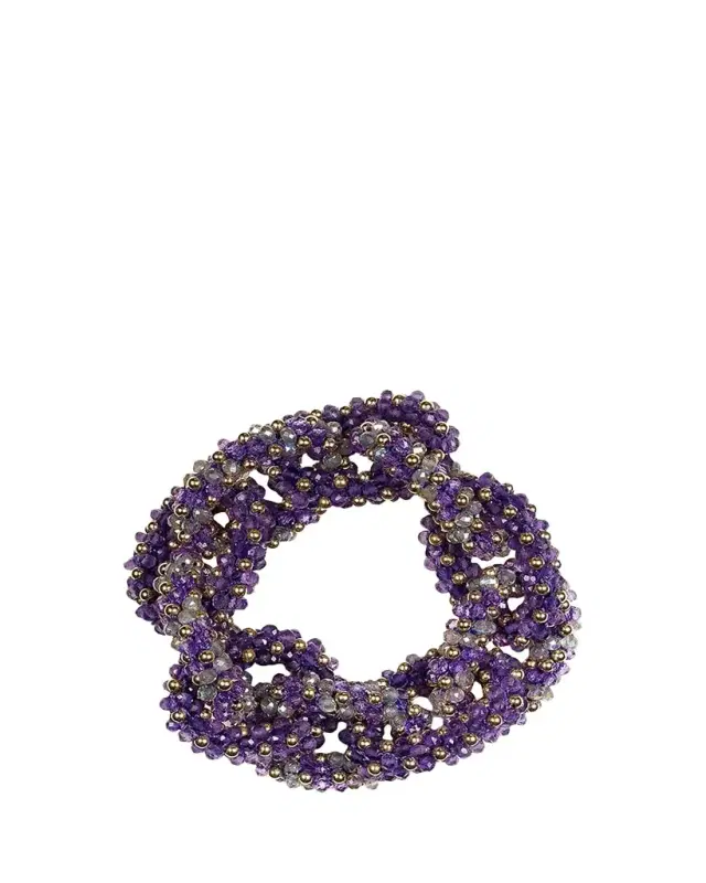 Meredith Frederick 14K Amethyst and Labradorite Elsa Link Bracelet