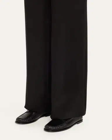 Saint Laurent Leather YSL Classic Penny Loafers | Thumbnail 2