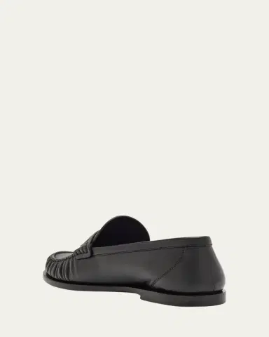 Saint Laurent Leather YSL Classic Penny Loafers | Thumbnail 4