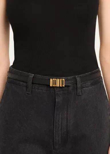 Loewe Graphic Buckle Leather Skinny Belt | Thumbnail 2 Loewe Graphic Buckle Leather Skinny Belt | Thumbnail 2