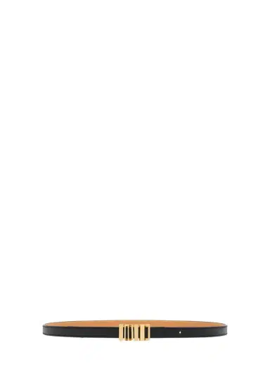 Loewe Graphic Buckle Leather Skinny Belt | Thumbnail 1 Loewe Graphic Buckle Leather Skinny Belt | Thumbnail 1