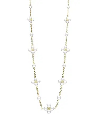 Paul Morelli 18K Yellow Gold Sequence Pearl Necklace, 18"L | Thumbnail 1 Paul Morelli 18K Yellow Gold Sequence Pearl Necklace, 18"L | Thumbnail 1