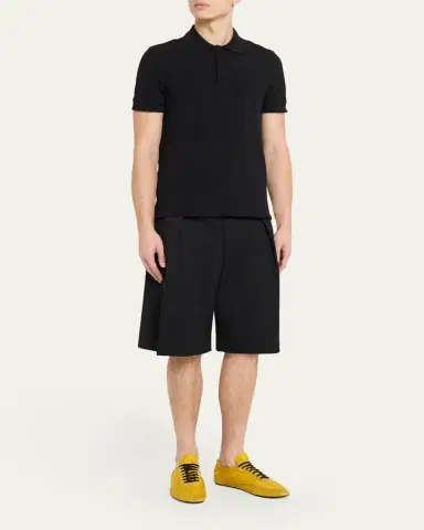 Prada Men's Collapse Nylon and Suede Low-Top Sneakers | Thumbnail 3