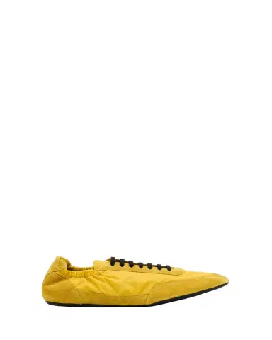 Prada Men's Collapse Nylon and Suede Low-Top Sneakers | Thumbnail 1