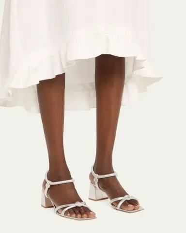 Gianvito Rossi Leather Knot Ankle-Strap Sandals | Thumbnail 2 Gianvito Rossi Leather Knot Ankle-Strap Sandals | Thumbnail 2