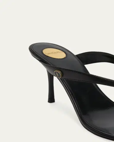 Saint Laurent 75mm Sue Leather Thong Mules | Thumbnail 3 Saint Laurent 75mm Sue Leather Thong Mules | Thumbnail 3