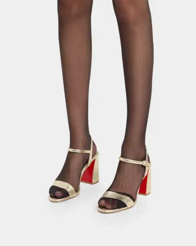 Christian Louboutin 85mm Jane Metallic Leather Ankle-Strap Sandals | Thumbnail 2 Christian Louboutin 85mm Jane Metallic Leather Ankle-Strap Sandals | Thumbnail 2