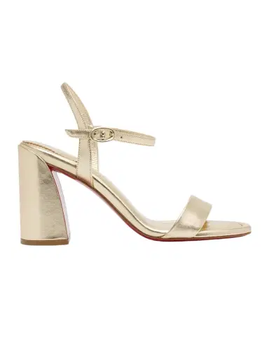 Christian Louboutin 85mm Jane Metallic Leather Ankle-Strap Sandals | Thumbnail 1 Christian Louboutin 85mm Jane Metallic Leather Ankle-Strap Sandals | Thumbnail 1