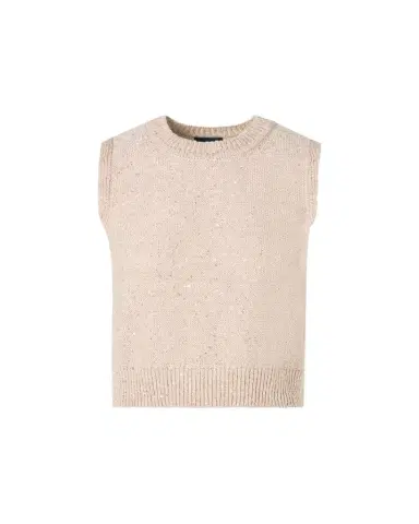 Akris Linen-Cotton Micro Sequin Sleeveless Knit Top | Thumbnail 1 Akris Linen-Cotton Micro Sequin Sleeveless Knit Top | Thumbnail 1