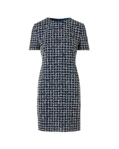Akris 3D Check Embroidered Sheath Dress | Thumbnail 1 Akris 3D Check Embroidered Sheath Dress | Thumbnail 1