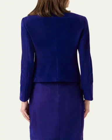 Akris Deva Suede Short Jacket | Thumbnail 3 Akris Deva Suede Short Jacket | Thumbnail 3