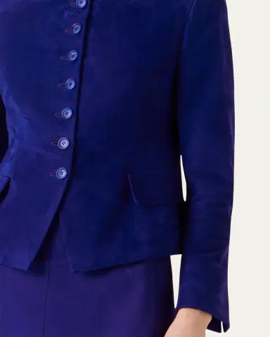 Akris Deva Suede Short Jacket | Thumbnail 5 Akris Deva Suede Short Jacket | Thumbnail 5