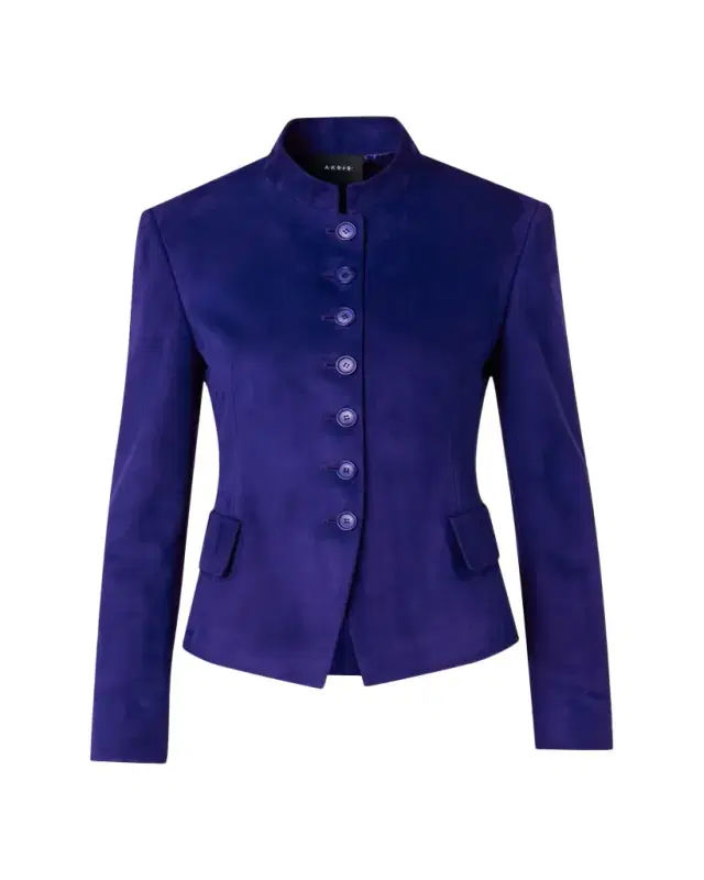 Akris Deva Suede Short Jacket
