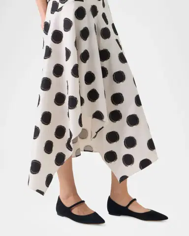 Akris punto Sleeveless Fringed Polka-Dot Jacquard Midi Dress | Thumbnail 7 Akris punto Sleeveless Fringed Polka-Dot Jacquard Midi Dress | Thumbnail 7