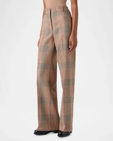 Akris punto Chiaro Glen Check Heavy Wool Twill Pants | Thumbnail 4 Akris punto Chiaro Glen Check Heavy Wool Twill Pants | Thumbnail 4