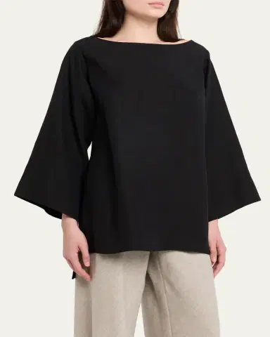 The Row Junia Boat-Neck Linen Top | Thumbnail 4