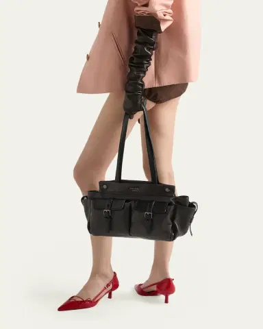 Prada Route Leather Tote Bag | Thumbnail 5