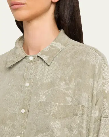 R13 Jumbo Linen-Blend Shirtdress | Thumbnail 5