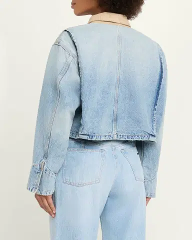 SLVRLAKE Conner Cropped Denim Work Jacket | Thumbnail 3 SLVRLAKE Conner Cropped Denim Work Jacket | Thumbnail 3