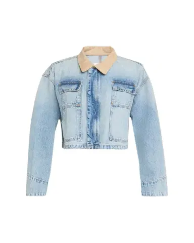 SLVRLAKE Conner Cropped Denim Work Jacket | Thumbnail 1 SLVRLAKE Conner Cropped Denim Work Jacket | Thumbnail 1