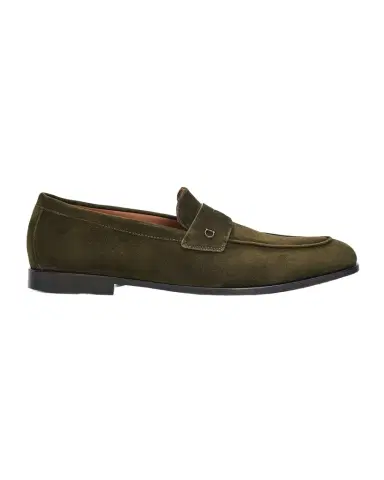 Ferragamo Men's Suede Micro-Gancio Penny Loafers | Thumbnail 1