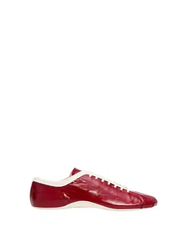 Dries Van Noten Leren Glossy Eel-Effect Leather Slim Sneakers | Thumbnail 1 Dries Van Noten Leren Glossy Eel-Effect Leather Slim Sneakers | Thumbnail 1