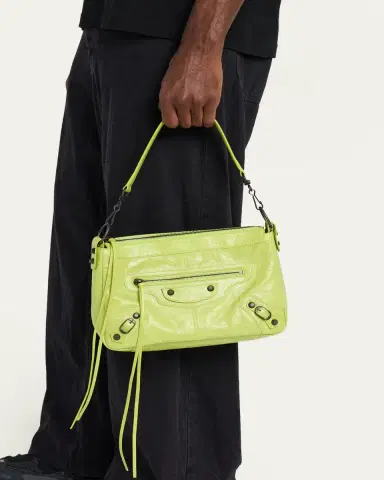 Balenciaga Men's Le City Moto Leather Shoulder Bag | Thumbnail 5 Balenciaga Men's Le City Moto Leather Shoulder Bag | Thumbnail 5