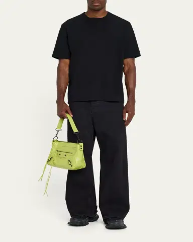 Balenciaga Men's Le City Moto Leather Shoulder Bag | Thumbnail 8 Balenciaga Men's Le City Moto Leather Shoulder Bag | Thumbnail 8