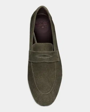 Bougeotte Flaneur Suede Penny Loafers | Thumbnail 3 Bougeotte Flaneur Suede Penny Loafers | Thumbnail 3