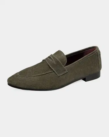Bougeotte Flaneur Suede Penny Loafers | Thumbnail 4 Bougeotte Flaneur Suede Penny Loafers | Thumbnail 4