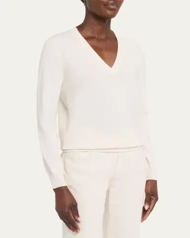 Brunello Cucinelli V-Neck Cashmere Sweater | Thumbnail 4
