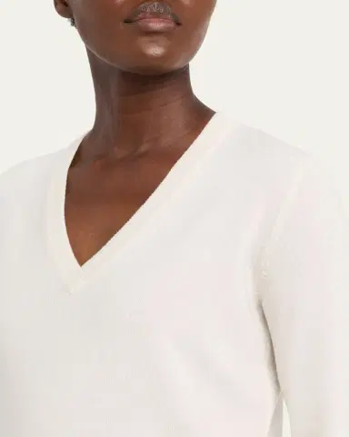 Brunello Cucinelli V-Neck Cashmere Sweater | Thumbnail 5