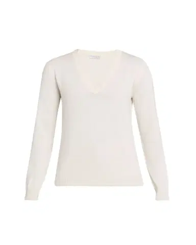 Brunello Cucinelli V-Neck Cashmere Sweater | Thumbnail 1